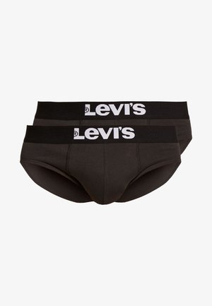 Levi's® SOLID BASIC BRIEF 2 PACK - Slip - jet black