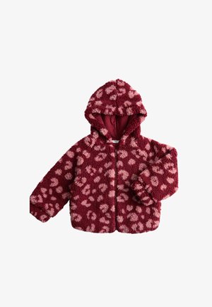 Marks & Spencer, ANIMAL PRINT BORG JACKET (2-10 YRS). UNISEX - Fleecejakke - burgundy