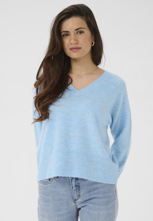 KANIEL V-NECK PULLOVER - Pullover - powder blue melange