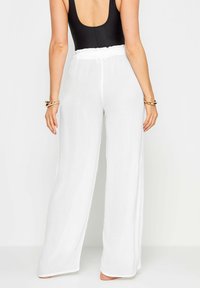 Long Tall Sally TIE WAIST WIDE LEG - Pantaloni - white