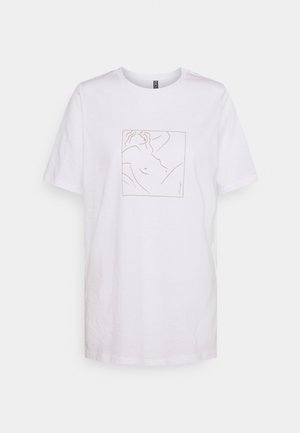 PCLASIE - Camiseta estampada - bright white