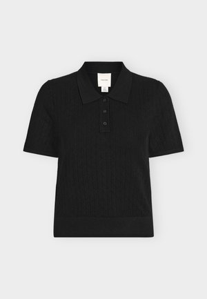 Calvin Klein, POINTELLE POLO - Polo - black
