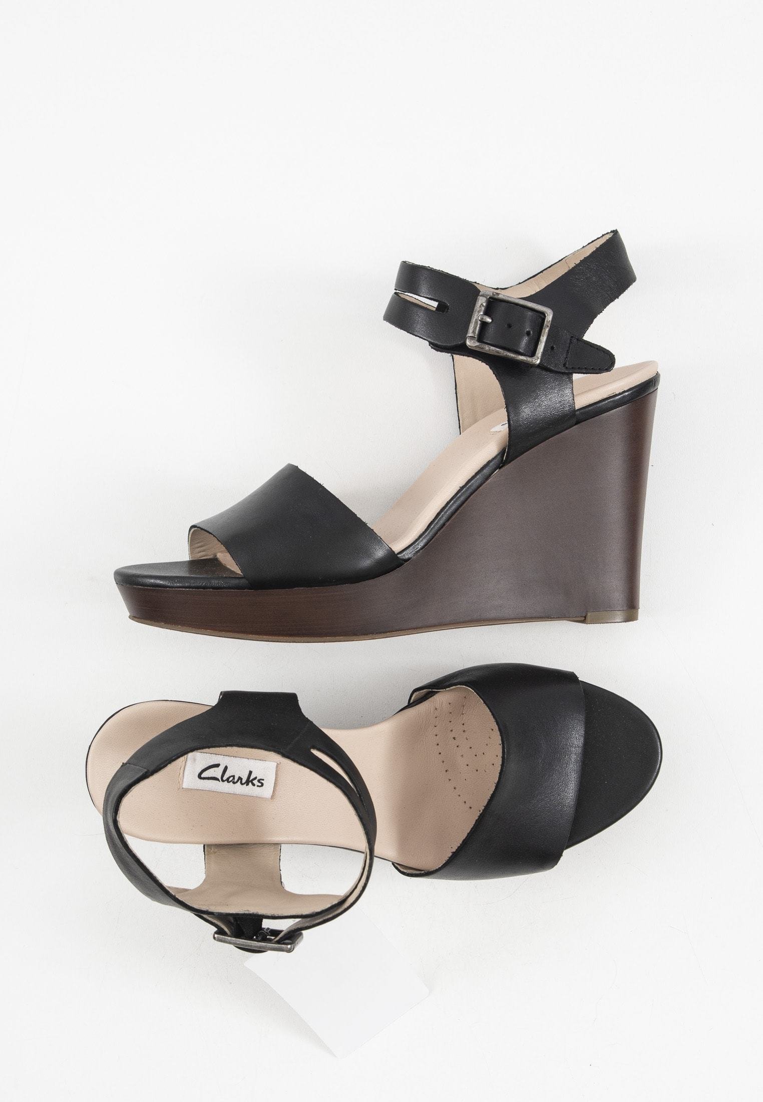 Clarks Sandalias de cuña - schwarz/negro - Zalando.es