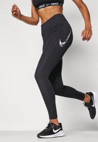 Nike Performance FAST 7/8 - Leggings - black/white