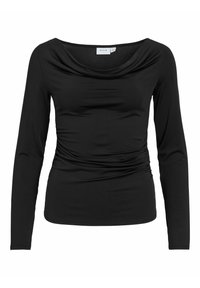 MIT LANGEN ÄRMELN VIKANA WASSERFALL-AUSSCHNITT - Longsleeve - black