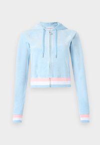 STRIPE - Sweat zippé - light blue