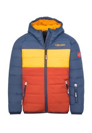 Winter jacket - red clay mystic blue