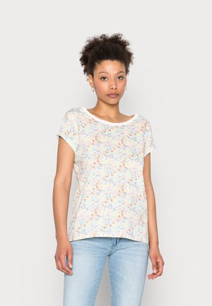 SLUB ROUNDNECK - Triko s potiskem - off white
