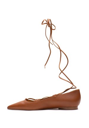 Ballerine con cavigliera - light brown