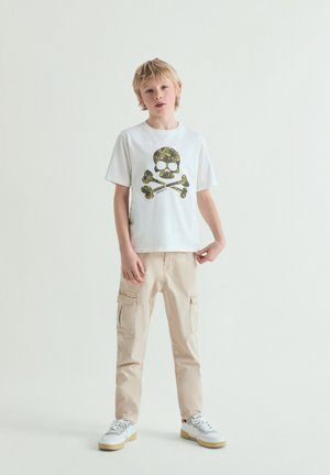 Scalpers, TROPICAL SKULL TEE - T-shirt print - white