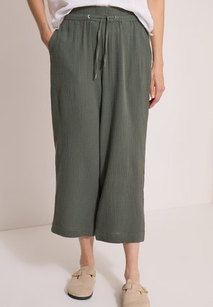 Cecil 3/4 WIDE LEG HOSE IN MUSSELIN-QUALITÄT - Pantalon classique - clear khaki