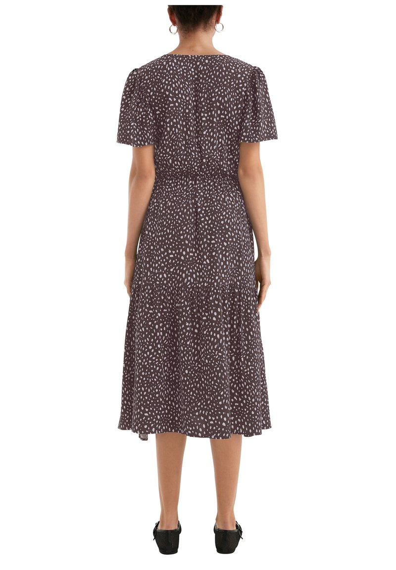 QS Day dress - aubergine/mottled brown - Zalando
