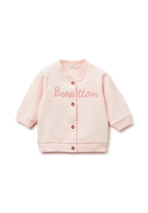 WITH LOGO PRINT - Felpa con zip - pink