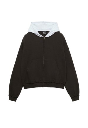 CONTRAST HOODIE - Sweatjakke - black