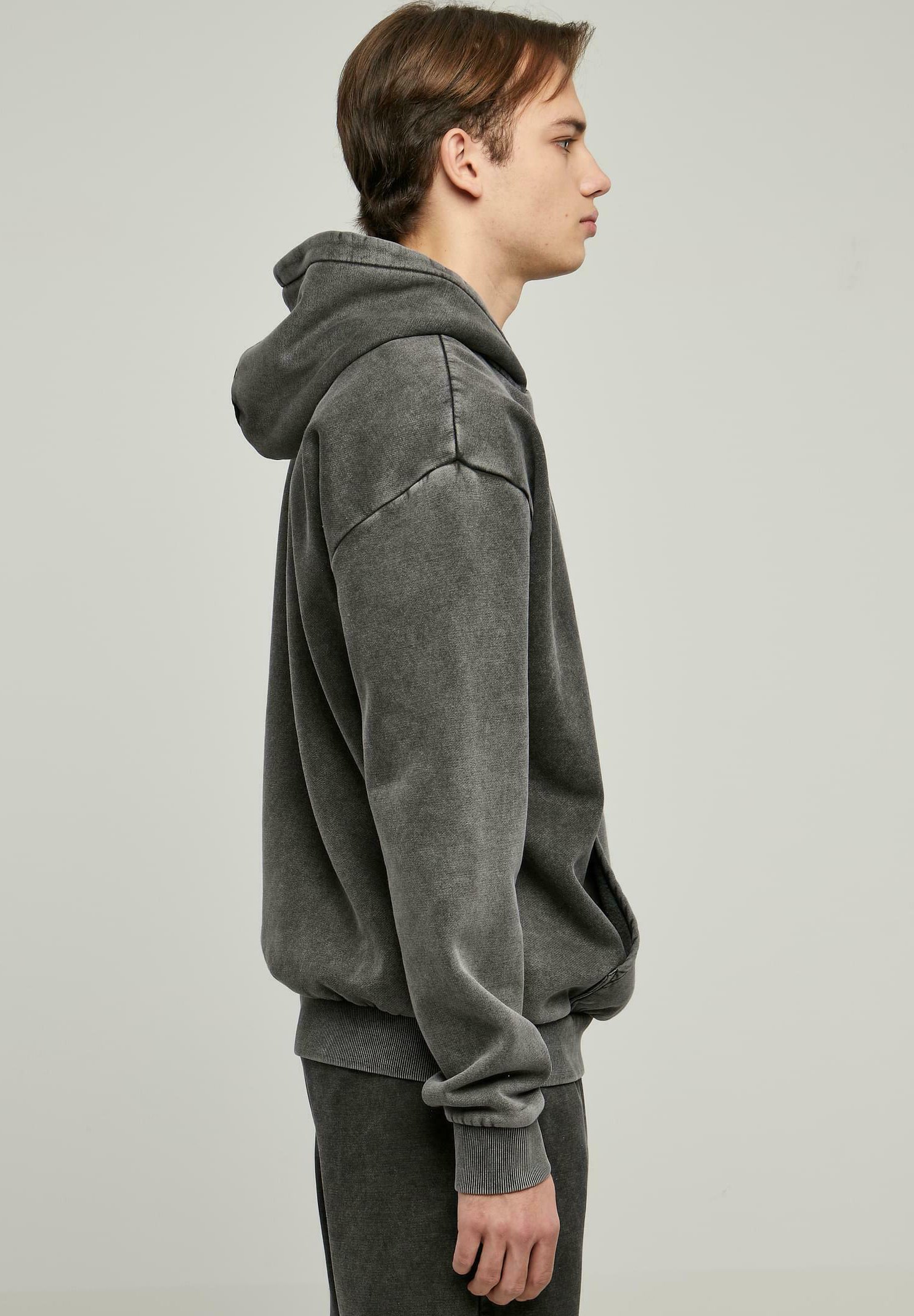 Urban Classics Pantaloncini Uomo In Felpa Stone Washed - Loose Fit Con Tasca Posteriore, Colore Scuro