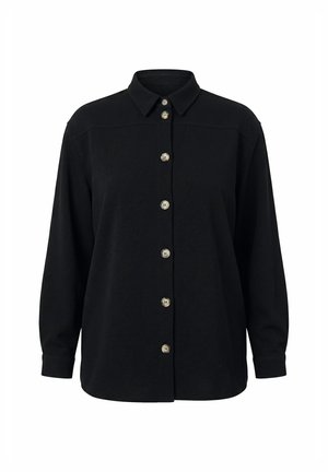 MIAMODA, HEMDJACKE, LOOSE FIT, ZIERNAHT, LANGARM MIT MANSCHETTEN - Camicia - black