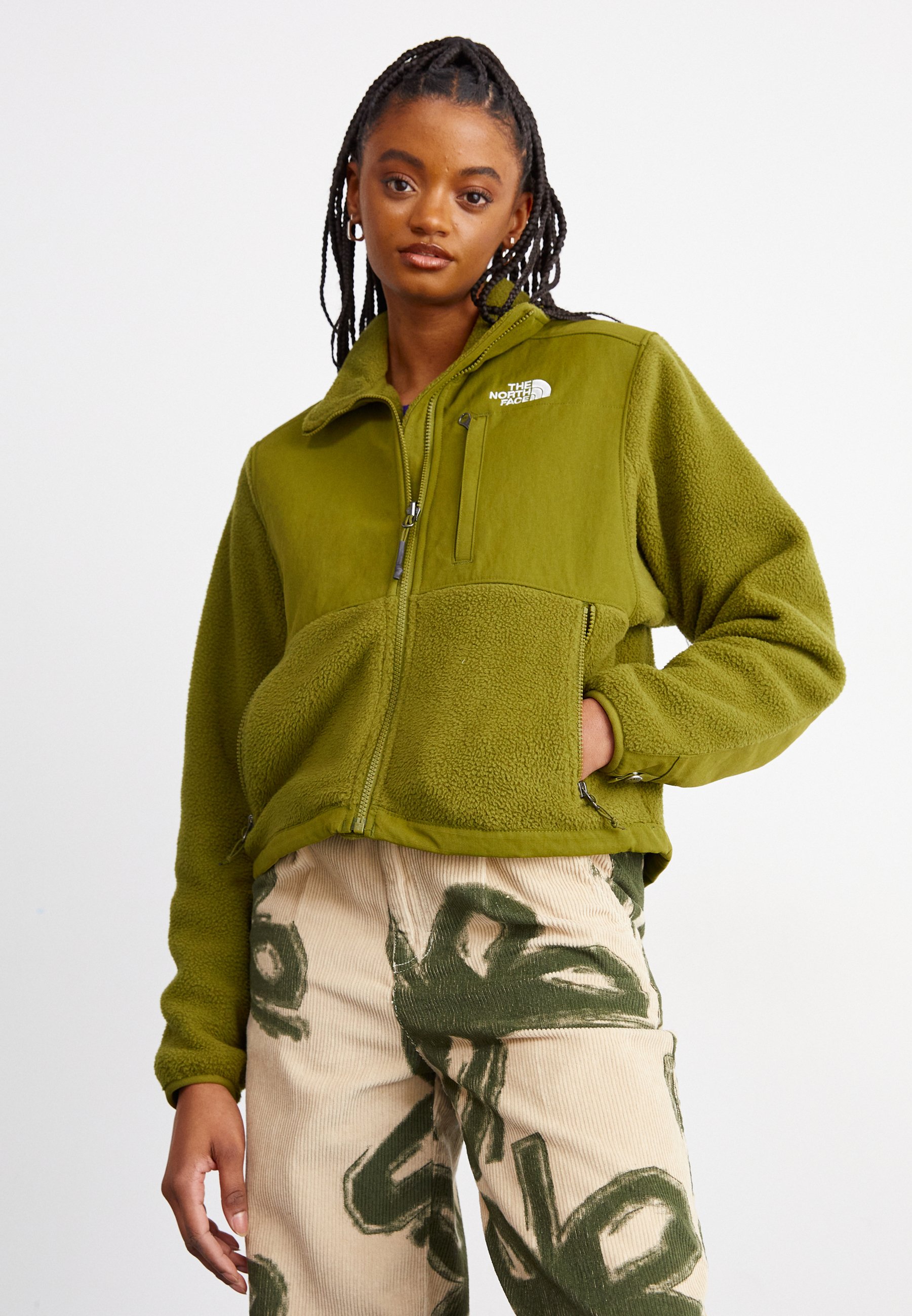 north face olive green fleece