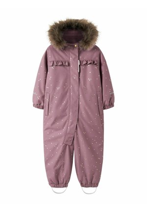 Name it, NMFSNOW10 SUIT FRILL GLITTER FO - Zimná kombinéza - wistful mauve