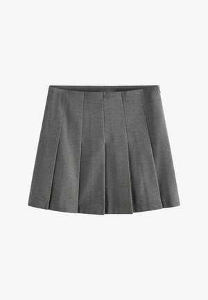 Grå plisserad kjol i mjukt tyg, med jämnt fördelade knivpleats och en midja för en figurnära look.