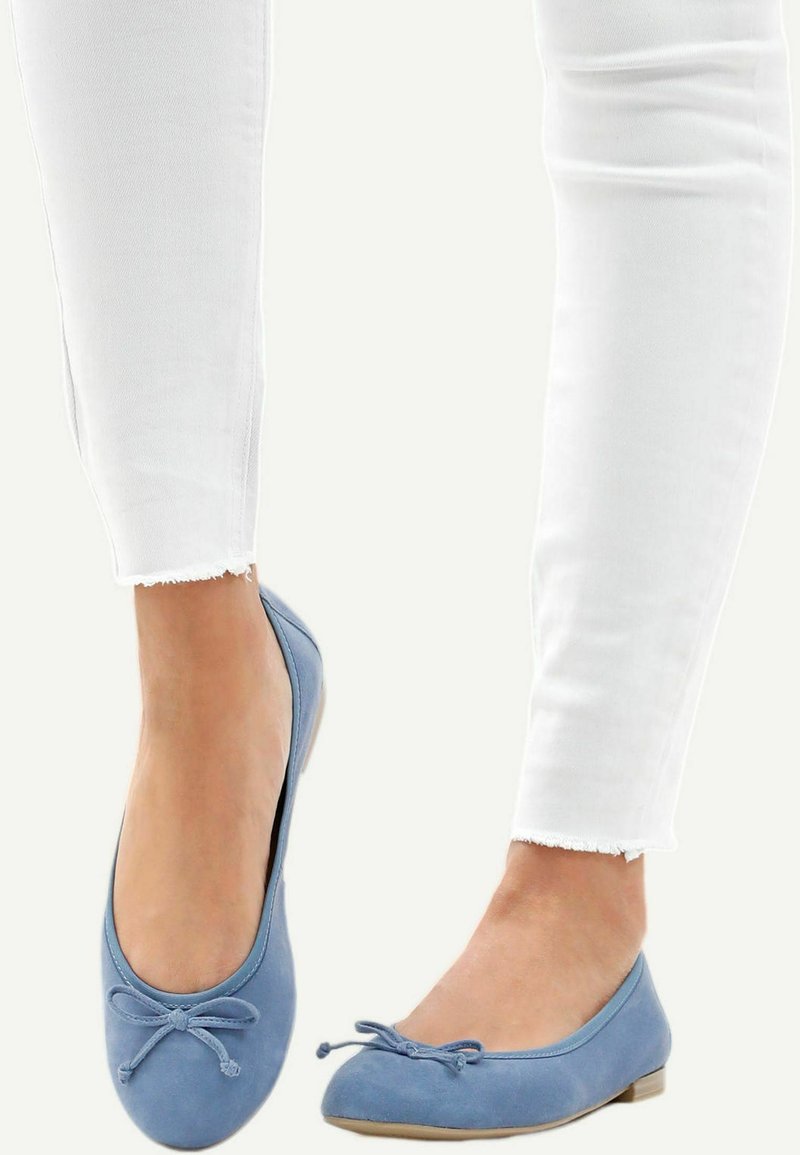 Caprice Ballet pumps blue suede/blue Zalando