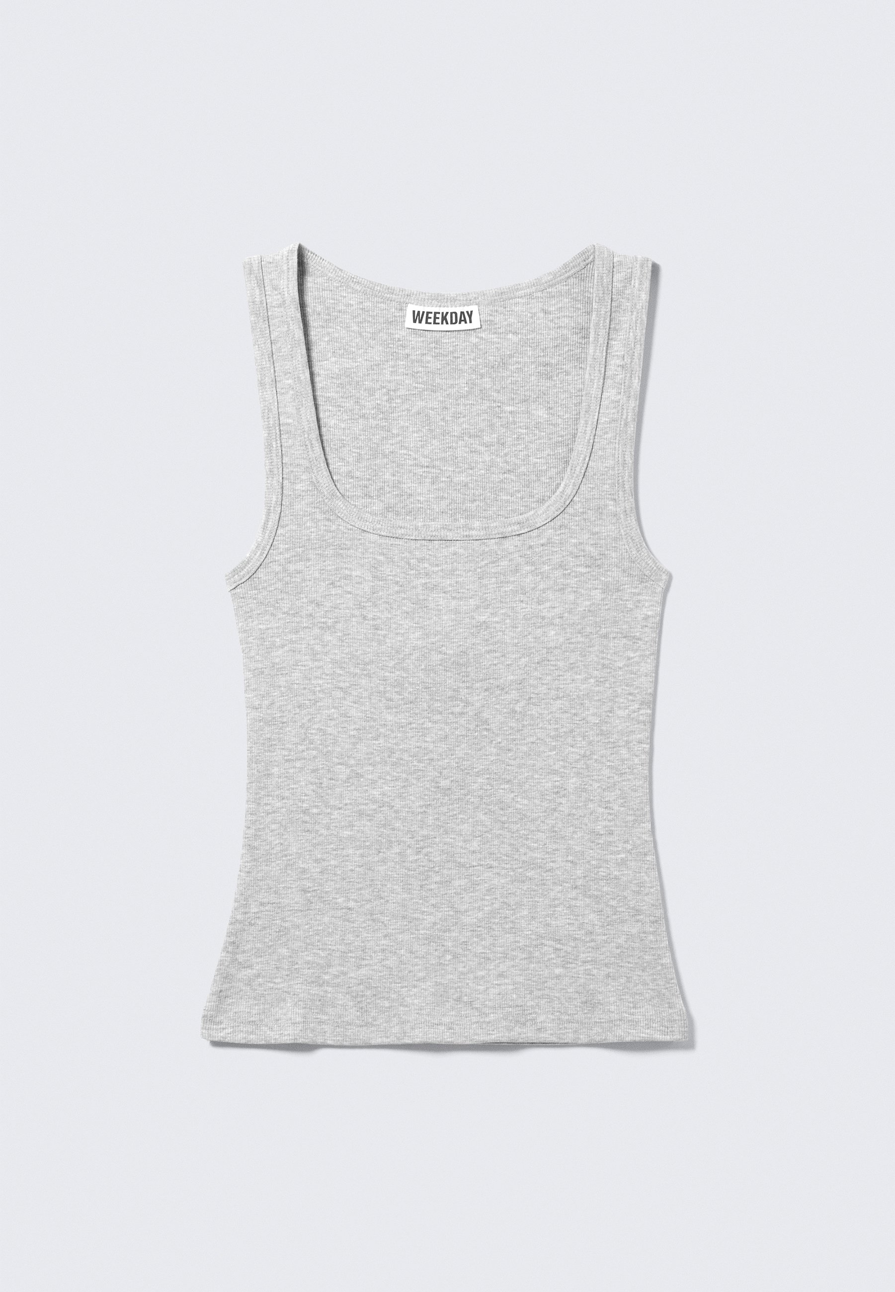 Grey square neck tank