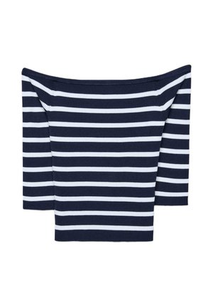 FITTED STRIPED - Tričko s potlačou - dark blue