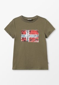 Napapijri T-shirts print - new olive green