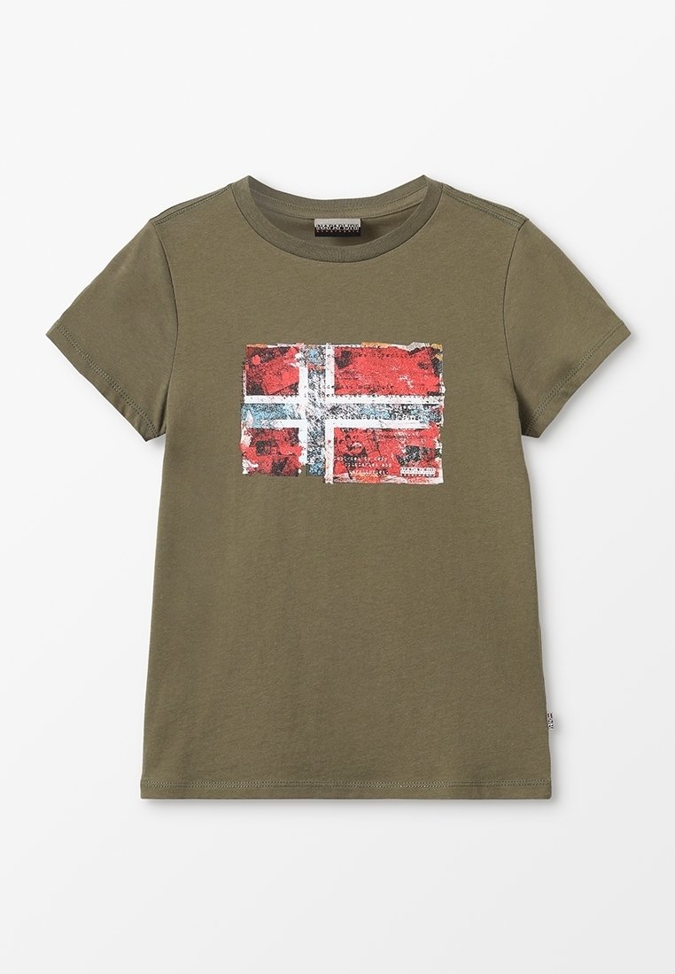 Napapijri T-shirts print - new olive green