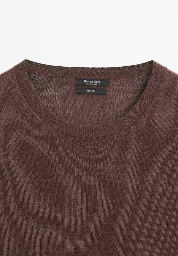 CREW NECK - Jumper - mottled bordeaux3