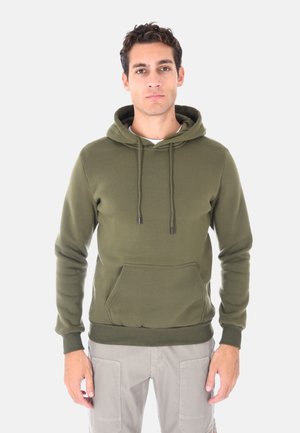 Felpa con cappuccio - verde militare