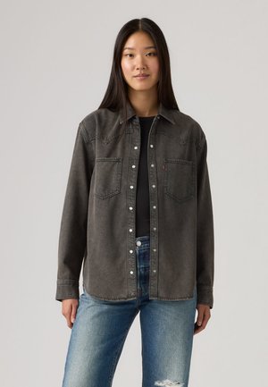 TEODORA WESTERN  - Nööpidega pluus - chipped black oyster