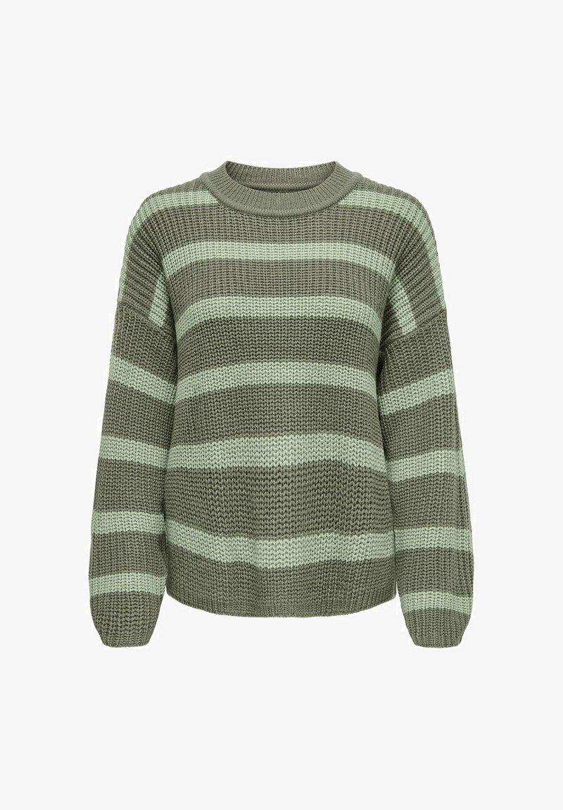 JDY JDYJUSTY STRIPE - Strickpullover - grün