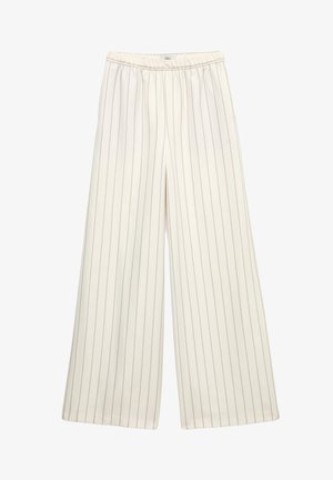 Marks & Spencer, PINSTRIPE WIDE LEG - Pantalones - ivory mix