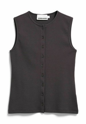 ARMEDANGELS, RIB BUTTON - Weste - dark steel