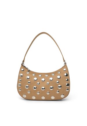 EFFETTO CON BORCHIE - Borsa a tracolla - beige chiaro