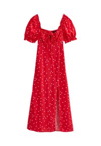 POLKA DOT MILKMAID MIDI - Jurk - red pattern