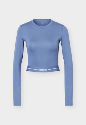 adidas Performance, HYPERGLAM CROPPED LONG SLEEVE - Μπλούζα με μακριά μανίκια - preloved ink