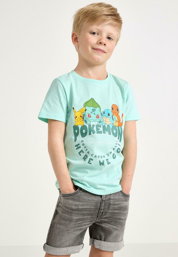 POKÉMON - T-Shirt print - light dusty turquoise