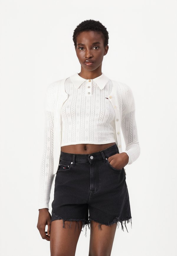 CREW NECK CARDIGAN - Cardigan - ecru4