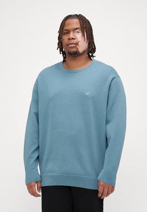 WAFFLE TEXTURE SWEATER - Stickad tröja - goblin blue