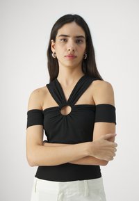 Patrizia Pepe MAGLIA - Apdrukāts T-krekls - nero
