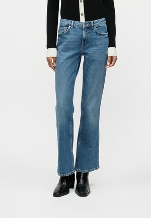 LELLA - Vaqueros a campana - blue comfort