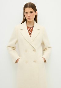 adL GLITTERED DOUBLE BREASTED LONG - Mantel - beige