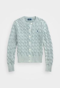 CABLE KNIT COTTON CARDIGAN - Kardigan - light chambray