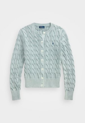 Polo Ralph Lauren CABLE KNIT COTTON CARDIGAN - Cardigan - light chambray