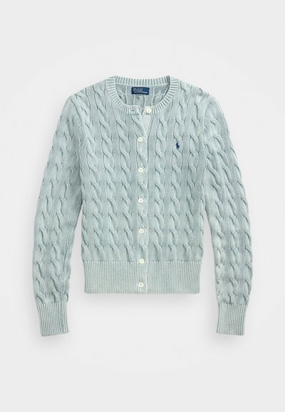 Polo Ralph Lauren CABLE KNIT COTTON CARDIGAN - Cardigan - light chambray