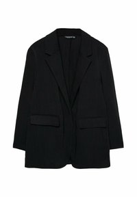 CREASED FLOWING REGULAR FIT - Kurzmantel - black