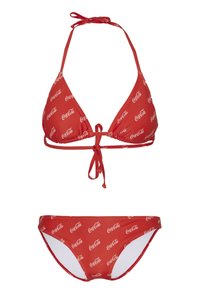 Urban Classics LADIES COCA COLA LOGO SET - Bikini - red