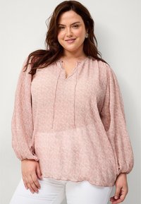 Ellos Plus collection Bluse - rosa mit weißen blumen