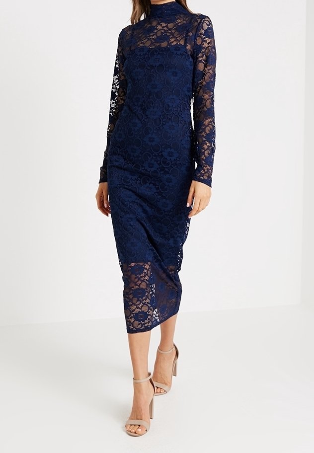 Missguided Cocktail dress / Party dress - dark blue - (Pre-owned) - Zalando